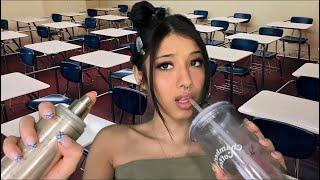 ASMR| POV: You’re sitting next to the hot cheeto girl ‍️ (Agressive asmr roleplay)