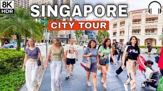 8k - Singapore City Tour | Singapore City Centre Tour | Cleanest Cities in the World 