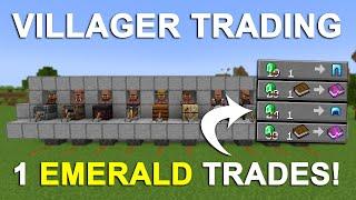 Minecraft EASY Villager Trading Hall 1.20 Tutorial | ALL TRADES 1 EMERALD!