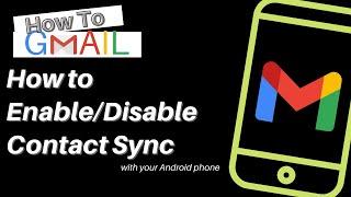 How To Enable or Disable Contact Sync In GMAIL #gmail