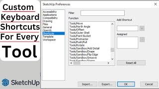 How To Set Shortcuts In Sketchup | Set Custom Keyboard Shortcuts | #sketchup