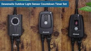 How to Set DEWENWILS Outdoor  Light Sensor Timer Set