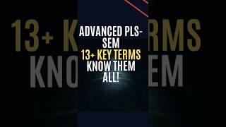 Advanced PLS-SEM Key Words #statistics #tutorial