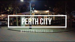 WALKING TOUR ON A WINTER'S NIGHT - PERTH CITY - WESTERN AUSTRALIA TRAVEL VLOG