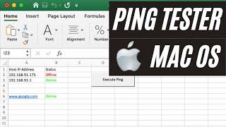 Build your own Ping Tester #6 | Ping Tester for Mac OS 10.15 | Applescript | Excel VBA