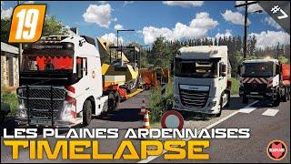 Building road - Public Road Works ⭐ FS19 Les Plaines Ardennaises V2 Timelapse