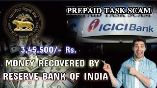 TELEGRAM PREPAID TASK SCAM | MONEY RECOVERED BY R.B.I| 3.45 LAKH RECOVERY| #viral #share