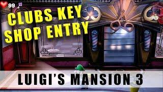 Luigi's Mansion 3 how to get into the Clubs key shop with the scissors