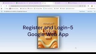 Register and Login 5 / Google Web App