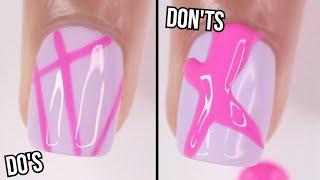 DOs & DON'Ts: LINER GEL NAIL ART | how to use liner gel/polish on nails | gel nail polish at home