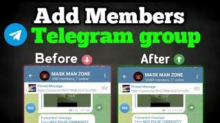 How to add members in telegram group ||Telegram group me member kaise badhaye