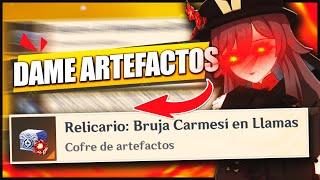  F2P INTENTA CONSEGUIR LA MEJOR HU TAO de su BARRIO en el RELICARIO  | GENSHIN IMPACT