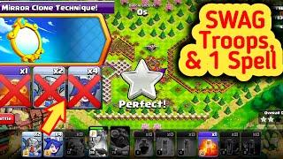 Mirror Clone Technique coc Challenge - Easily 3 star with SWAG Troops & 1 Spell - Clash of Clans