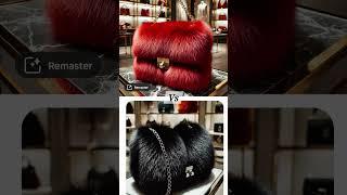 Red Fur  VS Black Fur #fashion