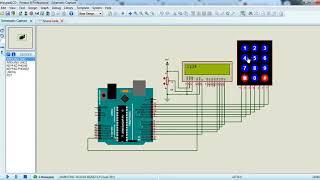 keypad and LCD with Arduino proteus simulation