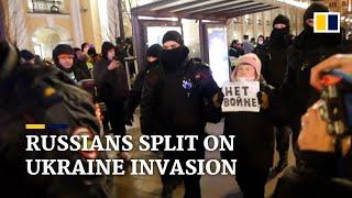 Russians divided on Ukraine invasion as protesters arrested in multiple cities