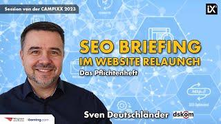 SEO Briefing im Website Relaunch - Das Pflichtenheft | Sven Deutschländer