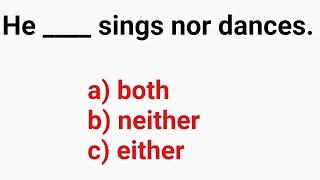 English Grammar Quiz on Either, Neither, Both | Test your grammar