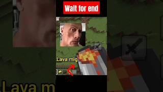 lava bucket mlg in minecraft  #shorts #viral #minecraft