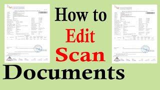 how to edit scanned document without Photoshop 2020