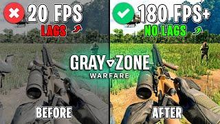 Boost FPS, Fix Lag And Stutter In Gray Zone Warfare| Best Settings!