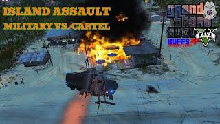 KUFFSrp LIVE! ISLAND ASSAULT: Military vs. Cartel! | FiveM KUFFSrp GTA Roleplay Server (Military)