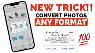 How to Convert iPhone Photos to JPEG/PNG on iPhone - NO APP / WEBSITE