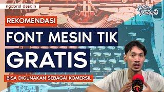 Rekomendasi Font Mesin tik Gratis 100% Gratis | Ngobrol Desain Catur Pribadi