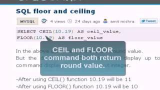 MySQL Tutorial : floor and ceiling