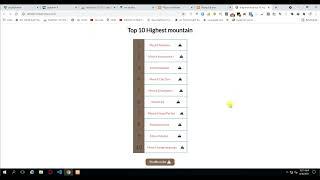 JavaScript drag and drop,top 10 highest mountain shuffling