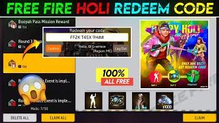 FREE FIRE HOLI REDEEM CODE TODAY -para SAMSUNG,A3,A5,A6,A7,J2,J5,J7,S5,S6,S7,S9,A10,A20,A30,A50