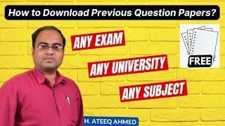 How to Download Previous Question Papers?
