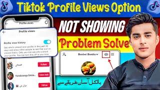 Tiktok Profile views Option not showing 2024| Tiktok Profile View Option not showing problem solve |