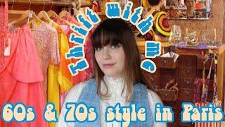 Thrift with me in Paris I 60s & 70s style I Vintage thrift haul