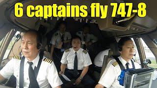 6 captains fly the first 747-8 of Air China to Beijing | China pilots eye