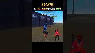 Top 5 Youtubers Caught Using Hack  || Free Fire #shorts