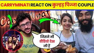 Carryminati Reacts on Kulhad Pizza Couples Viral Video ।Kulhad Pizza Couple viral Video News Update