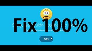 How to fix Skype Can't Connect Problem 2016 In Window 8 / 7 & 10