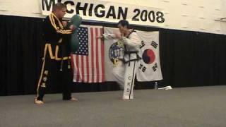 Grandmaster Kwang Jo Choi Performing Kicks