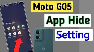 How to hide apps in Moto g05 /Moto g05 app hide/app hide setting