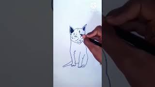 draw a cat with marker colour |#short #drawing | SKS Artist