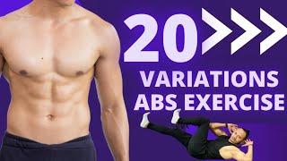 20 VARIATIONS OF ABS EXERCISE AT HOME // BY GASTON IVAN