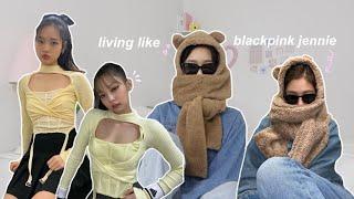 living like BLACKPINK JENNIE for a day (makeup, her outfits/style & diet) 블랙핑크 제니 따라하기