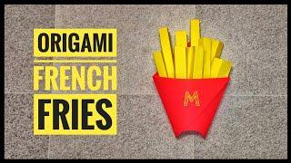 Origami French Fries with Box | McDonald's French Fries | Origami tutorial | Paper craft