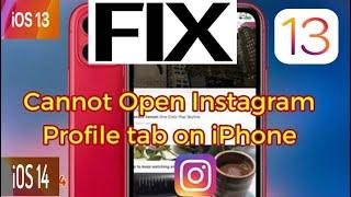 cannot open Instagram profile tab It shows blank screen on iPhone after iOS update Fixed