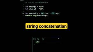 string concatenation | javascript tutorial #shorts #html #javascript