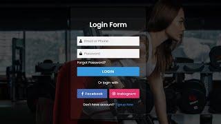 Responsive Transparent Login Form HTML CSS Javascript |  Show Hide Password Using Javascript