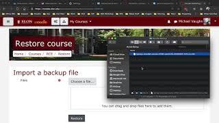 Restoring a Backup into a Moodle Course