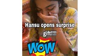 Hansika Opening her surprise Gift | Hansika Krishna | Diya Krishna
