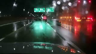 I'll wake you up when I arrive, you can sleep comfortably | rainy highway driving